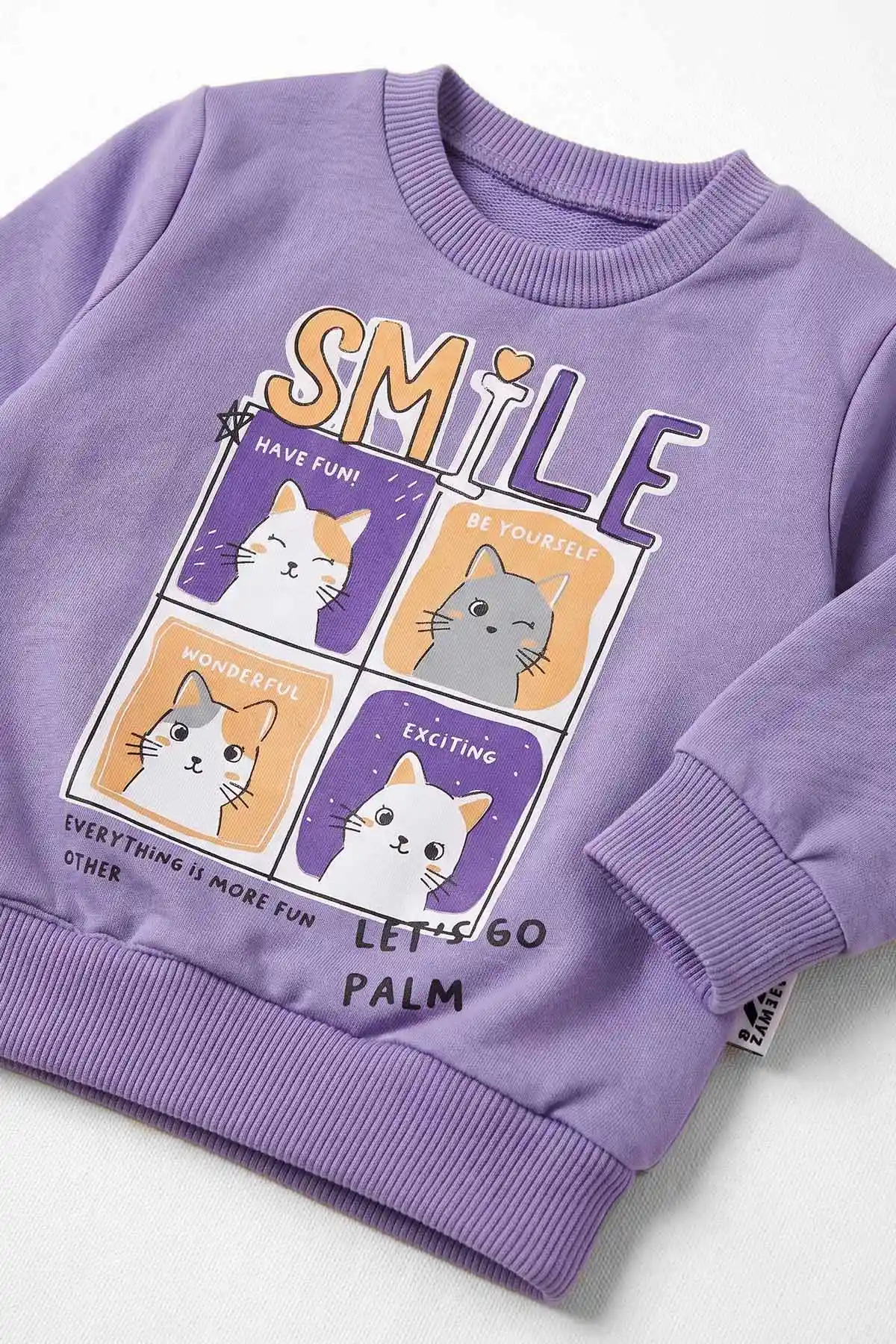 Lila (3-18 Ay) Smile Baskılı 2 İp Kız Bebek Mevsimlik Takım 481098