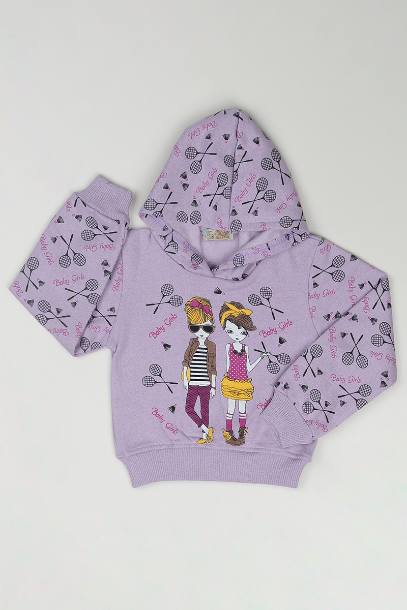 Lila (3-7 Yaş) Baby Girls Baskılı Kız Çocuk Sweatshirt 84745