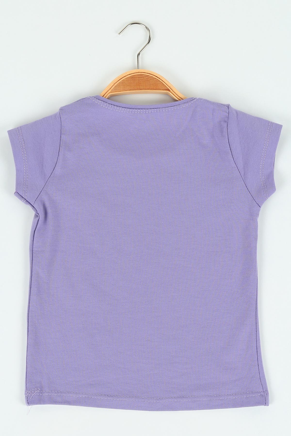Lila (3-7 yaş) Baskılı Kız Çocuk Tişört 119895