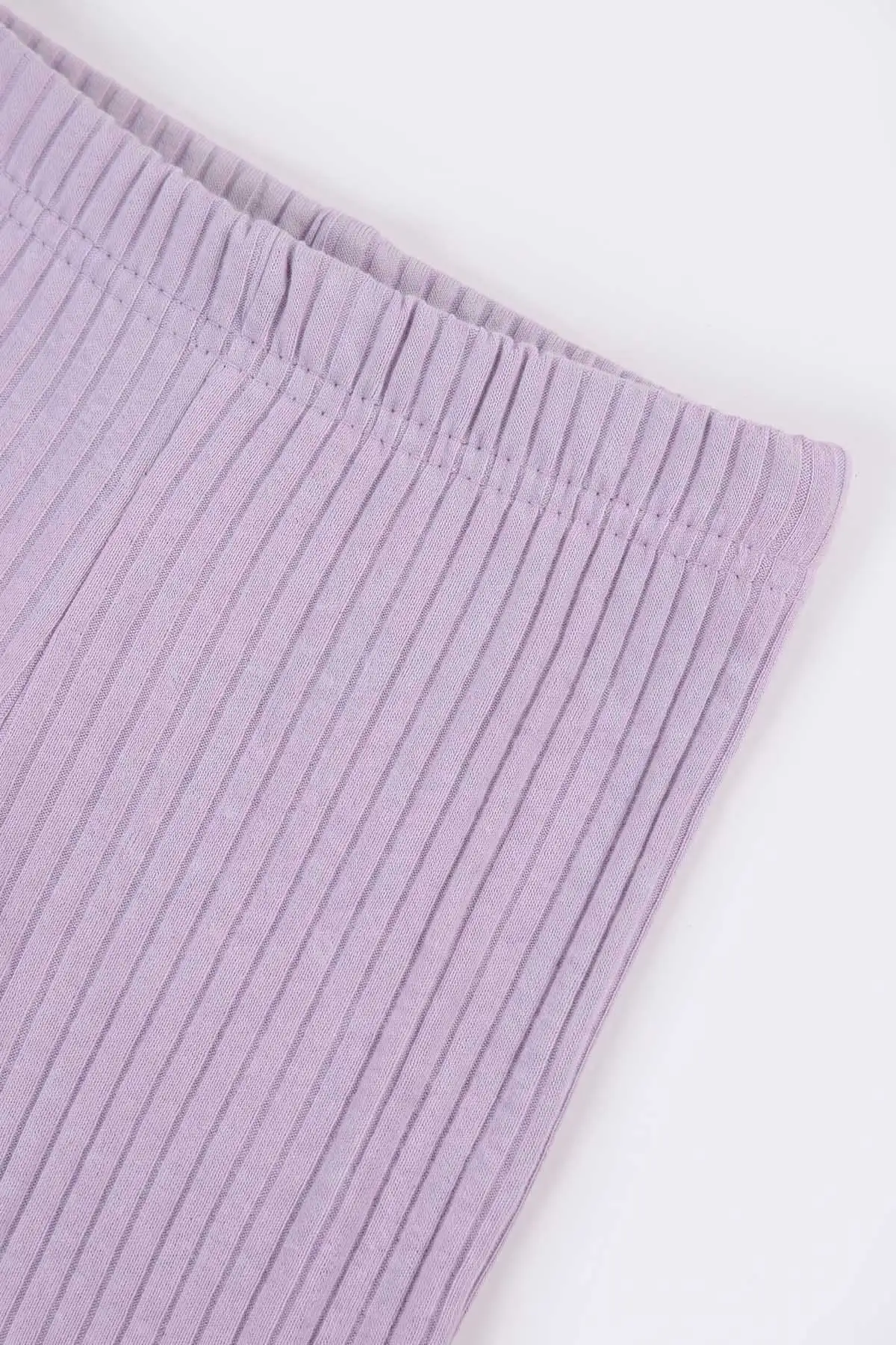 Lila (3-8 Yaş) Büyük Kalp Baskılı 2 İp Sweatli Fitilii İspanyol Taytlı Kız Çocuk Takım 484939