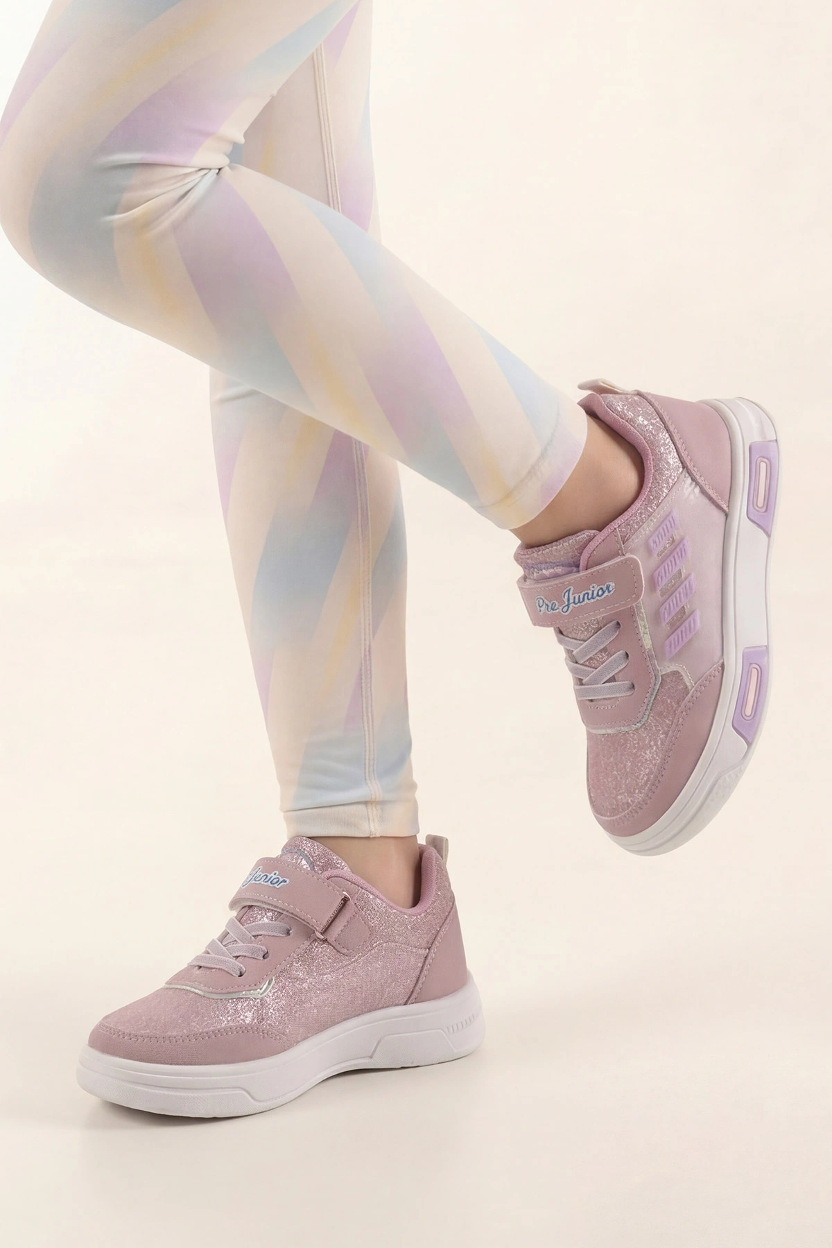 Lila ( 31 - 35 ) Bağcıklı Cırt Bantlı Kız Çocuk Spor Ayakkabı 439929
