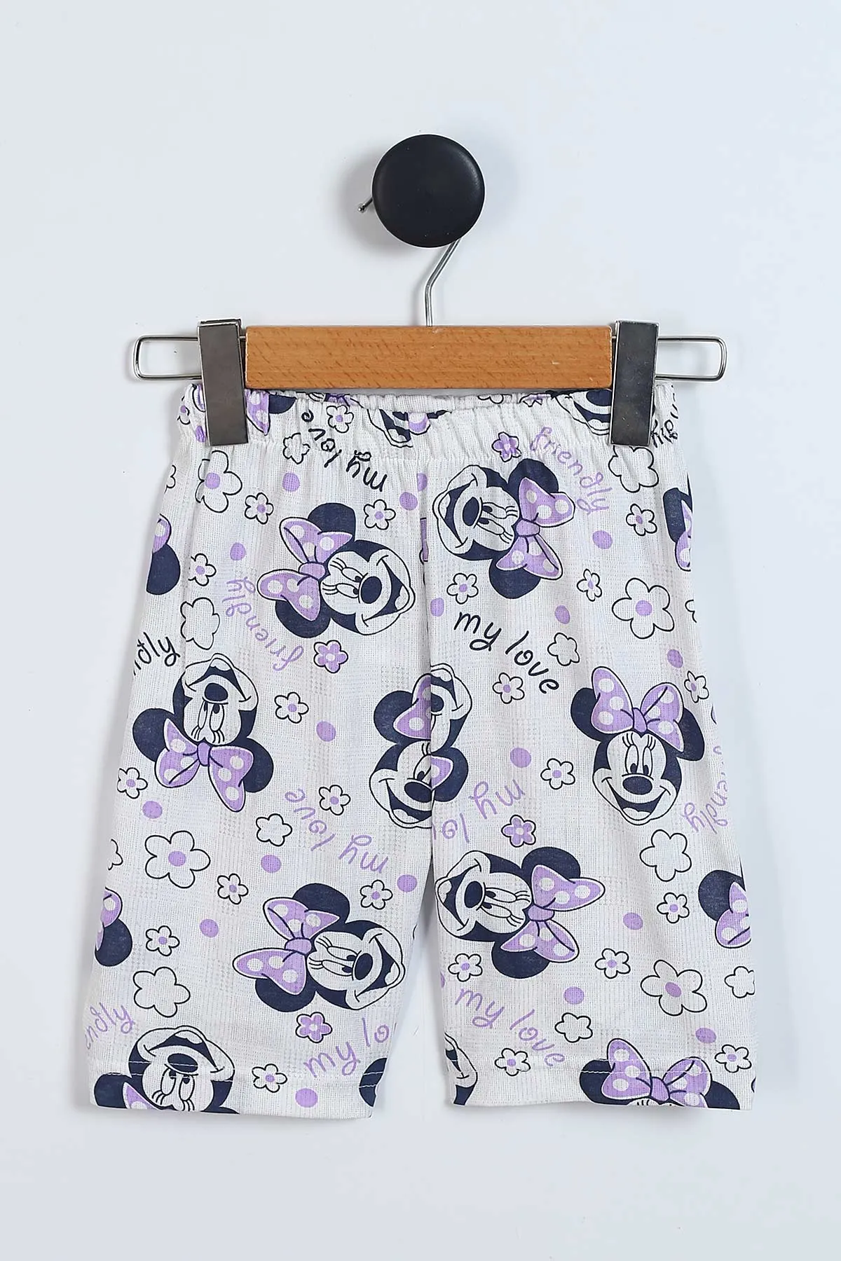Lila (4-12 Yaş) Karakter Desenli Kısa Kol ve Şortlu Yazlık Kız Çocuk Pijama Takım 341034