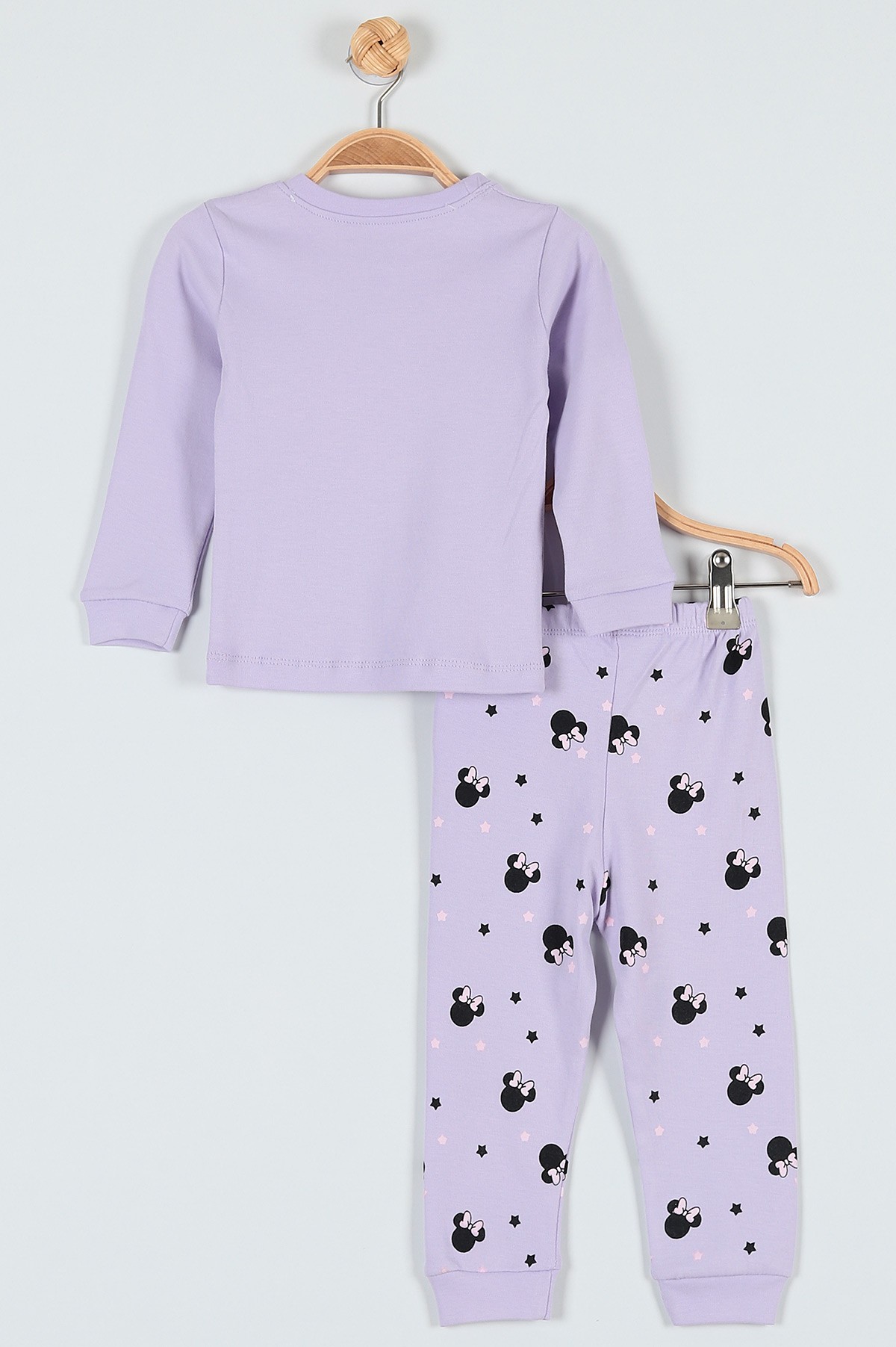 Lila (4-6 Yaş) Uykucu Fare Baskılı Kız Çocuk Pijama Takım 181952