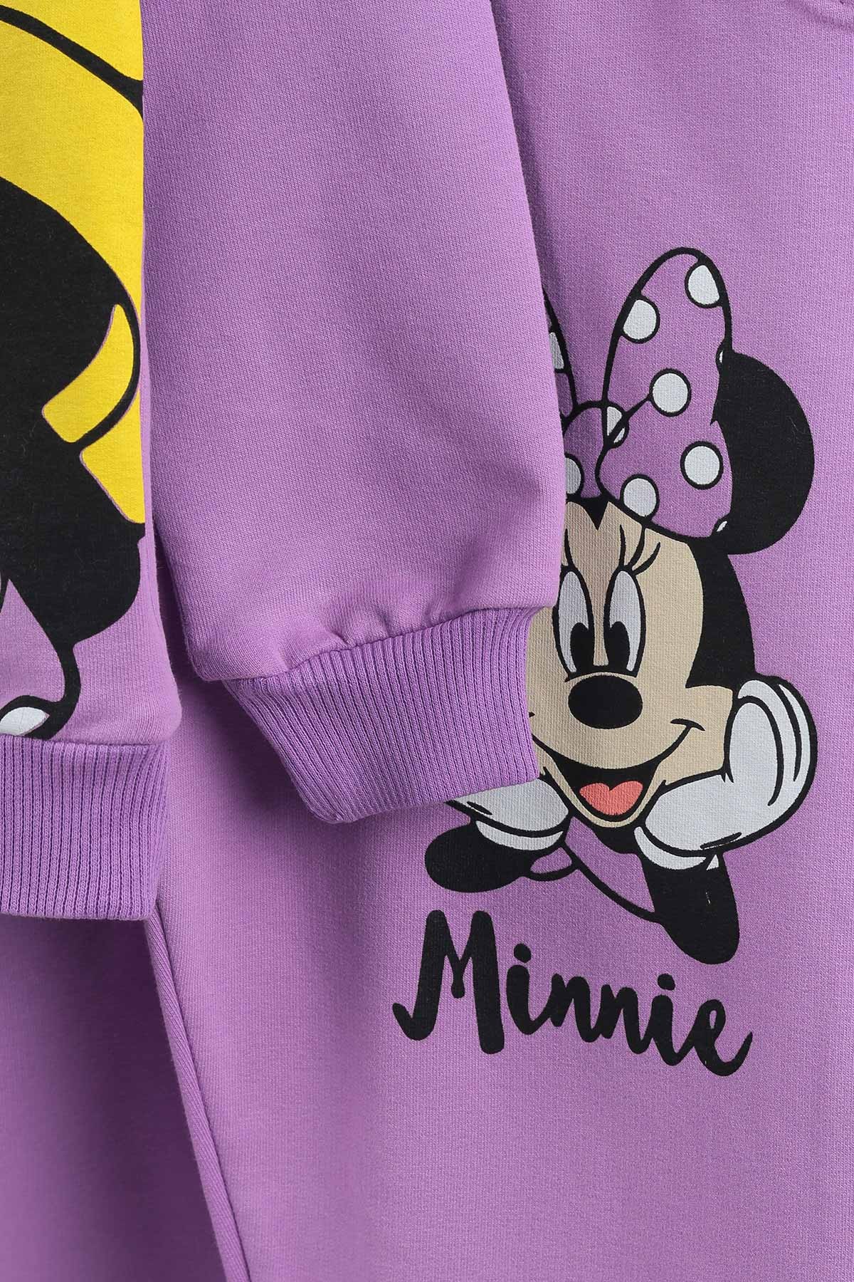 Lila (4-8 Yaş) Puanlı Kurdele Baskılı İki İp Şardonlu Kız Çocuk Takım 137502