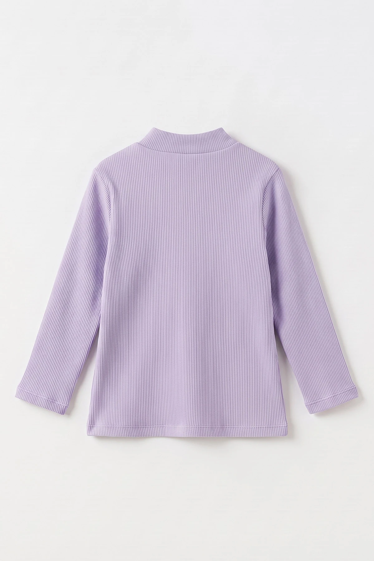 Lila (5-12 Yaş) Yarım Balıkçı Yaka Kaşkorse Kız Çocuk Body Sweatshirt 493046
