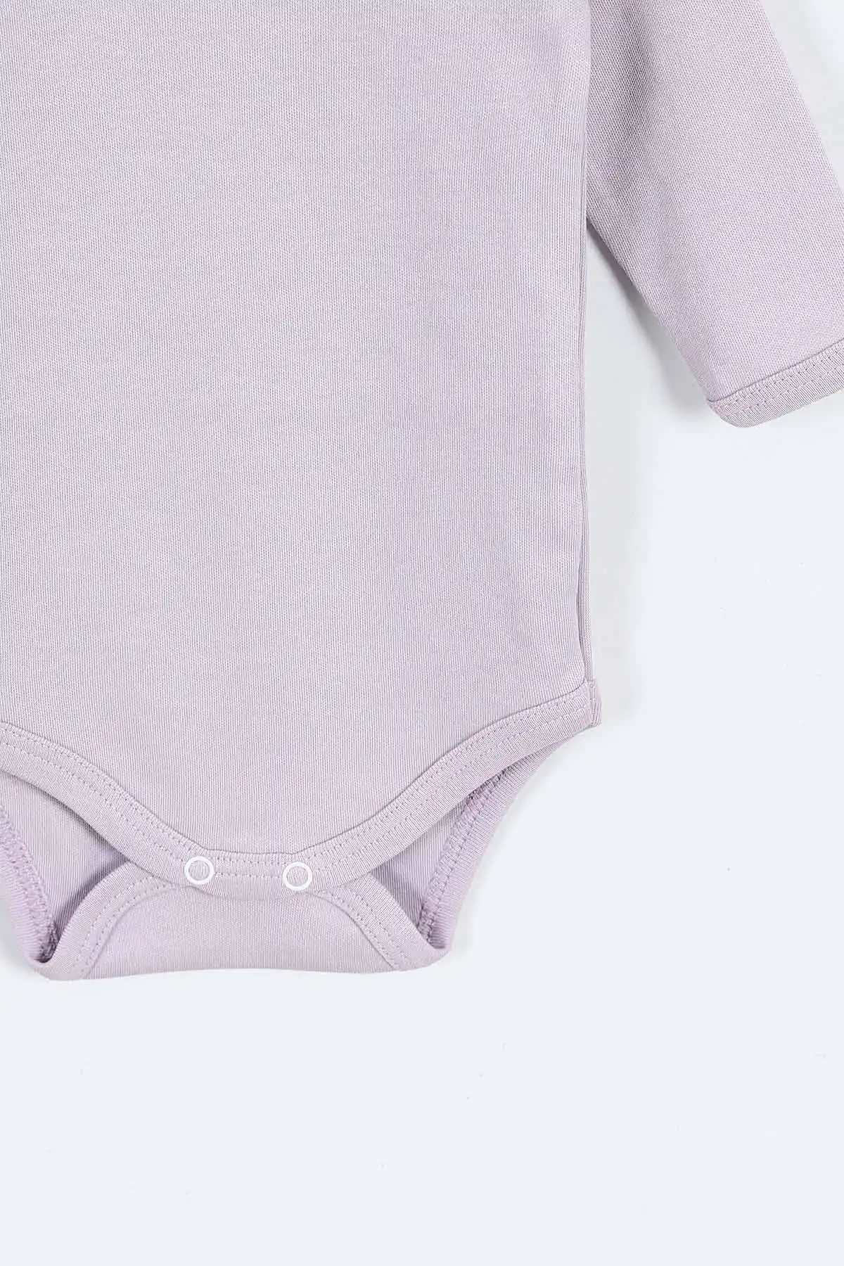 Lila (6-12 Ay ) Uzun Kol Düz Bebek Çıtçıtlı Badi 401341