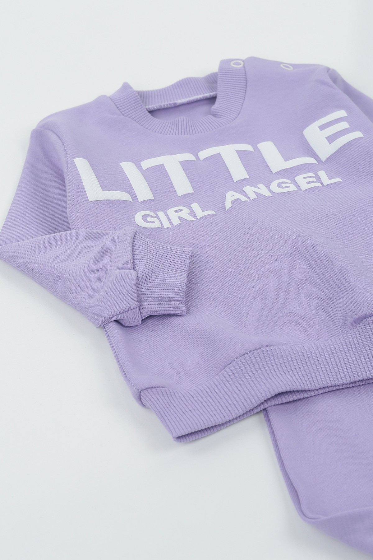 Lila (6-18 Ay) Lıttle Gırl Angel Baskılı Kız Çocuk Takım 136716