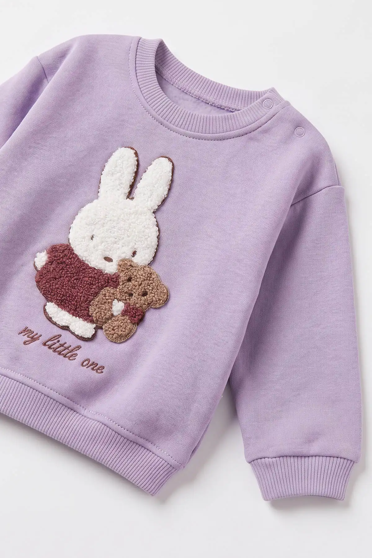 Lila (6-18 Ay) Süzene Nakışlı İçi Şardonlu Kız Bebek Takım 493227