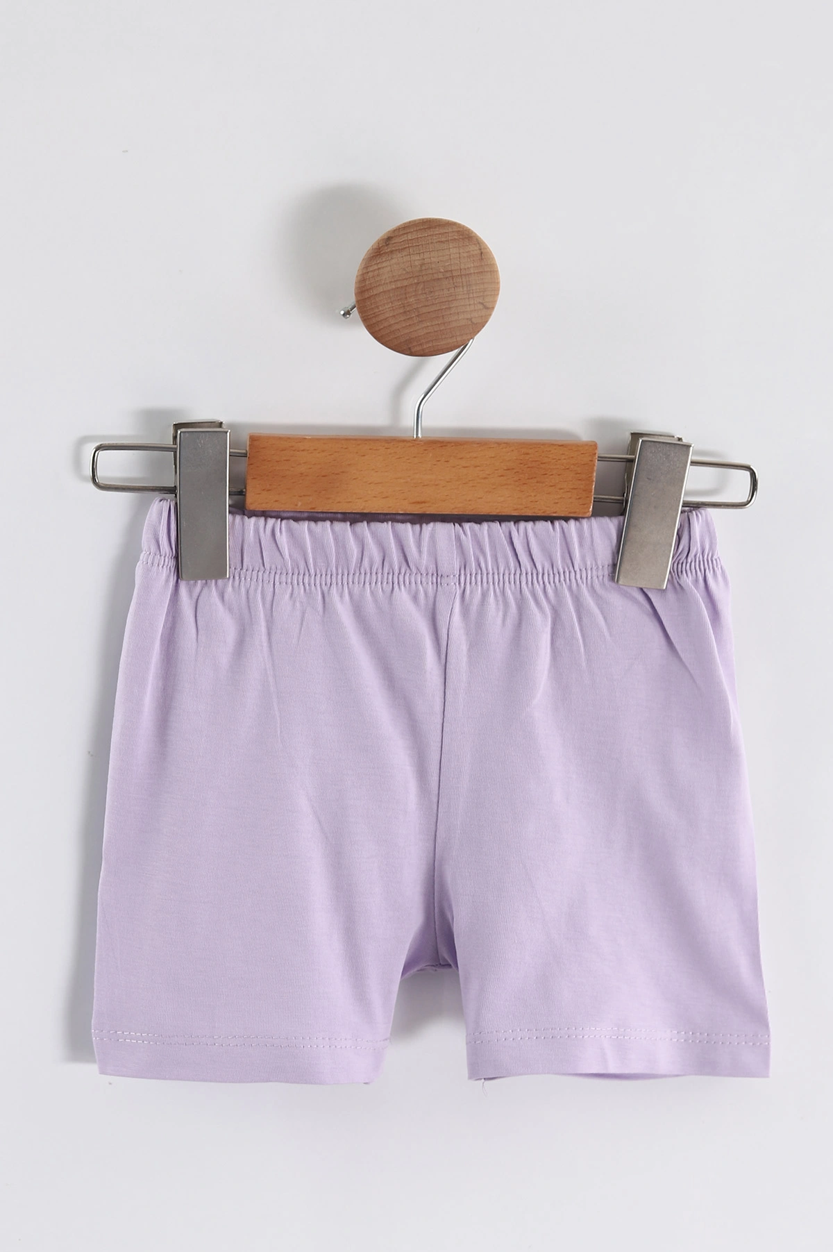 Lila (6-24 Ay) Kalp Baskılı Tişört ve Şortlu Kız Bebek Yazlık Takım 467641