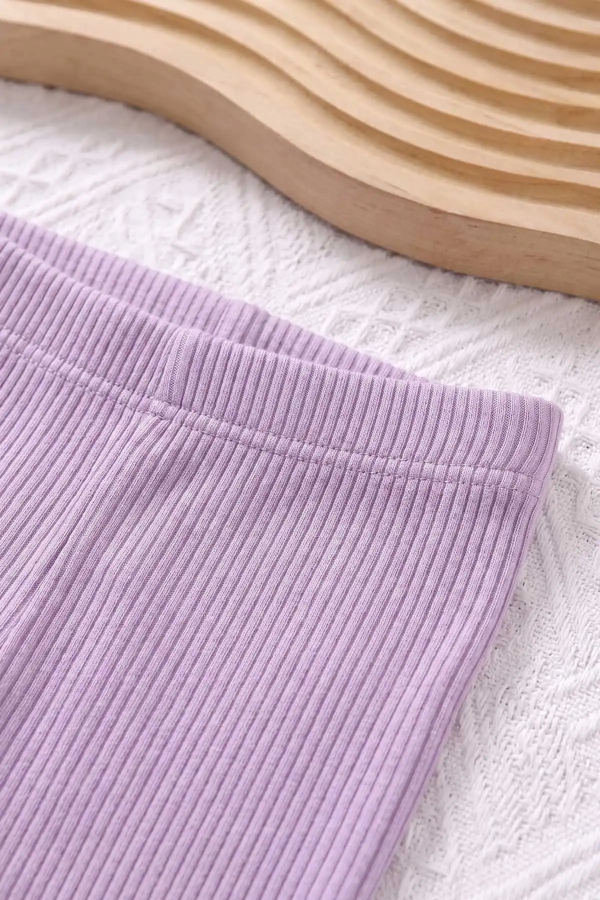 Lila (6-24 Ay) Kalp Desenli Nakışlı Fitilli Taytlı Kız Bebek Takım 478673