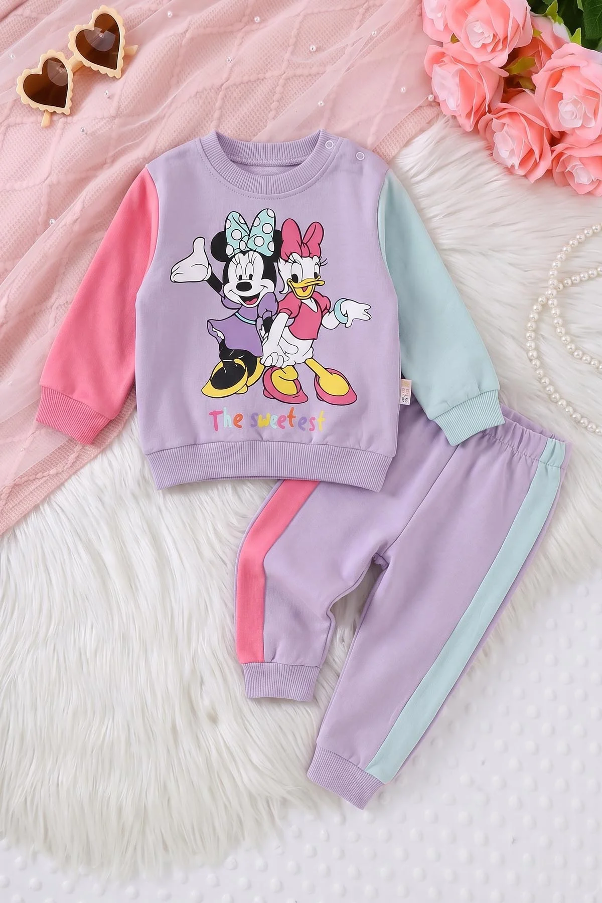 Lila (6-24 Ay) Karakter Baskılı   2'li Kız Bebek Takım 472682