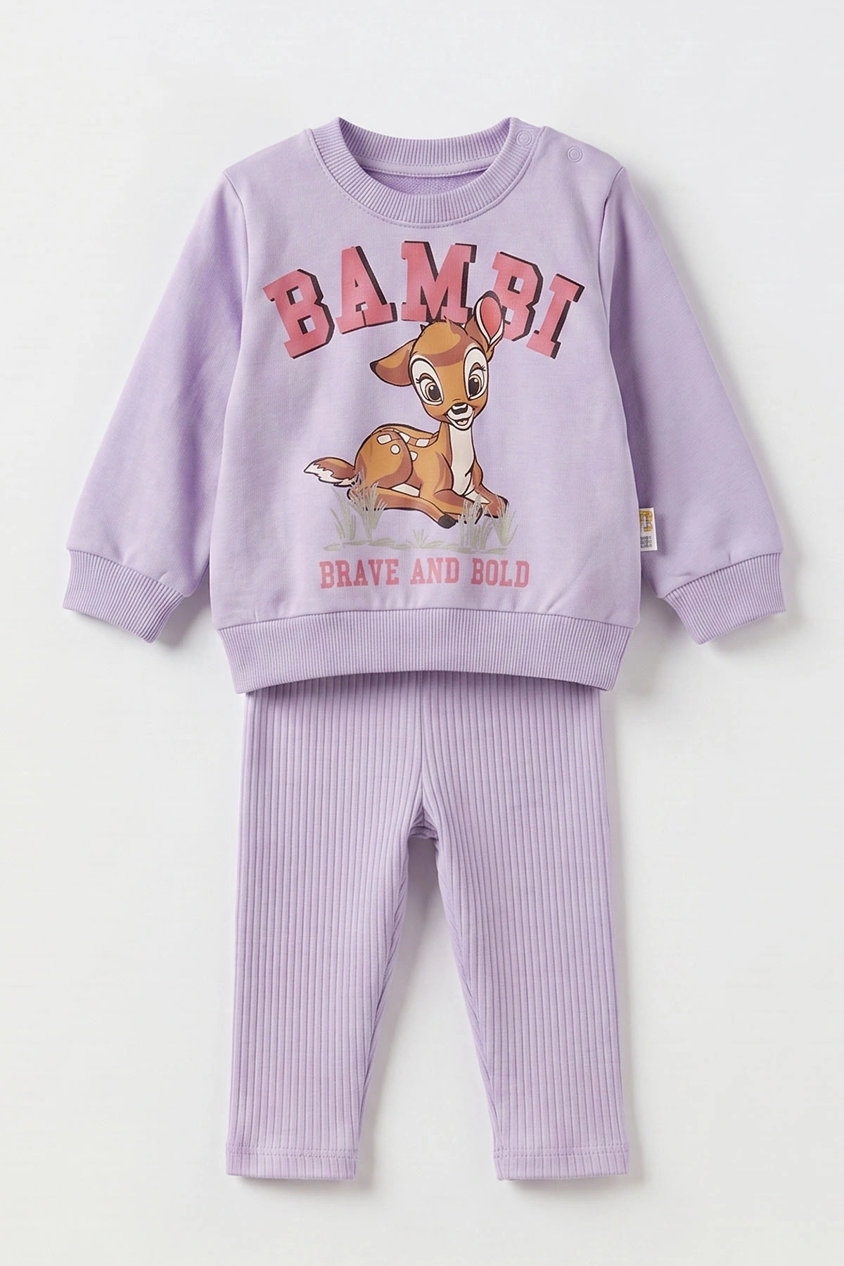 Lila (6-24 Ay) Karakter Baskılı Taytlı Kız Bebek Takım 472645