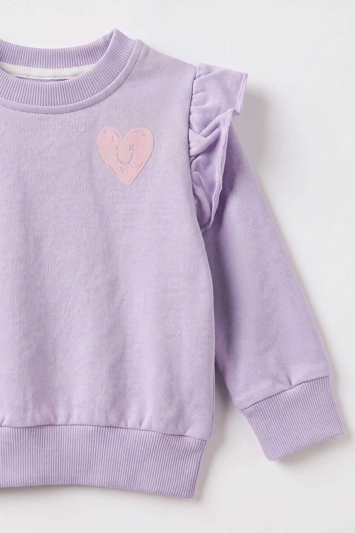 Lila (6-24 Ay) Ön Arka Kalp Baskılı 2 İp Kız Bebek Takım 490658