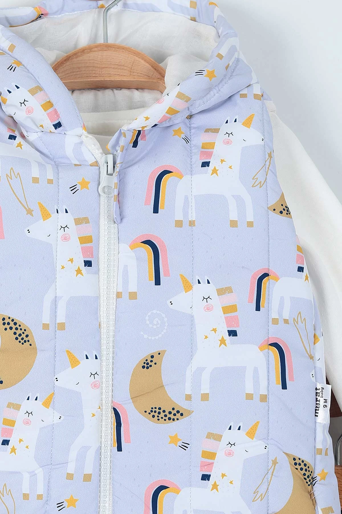 Lila (6-24 Ay) Yelekli Baskılı Kız Bebe Takım 229202
