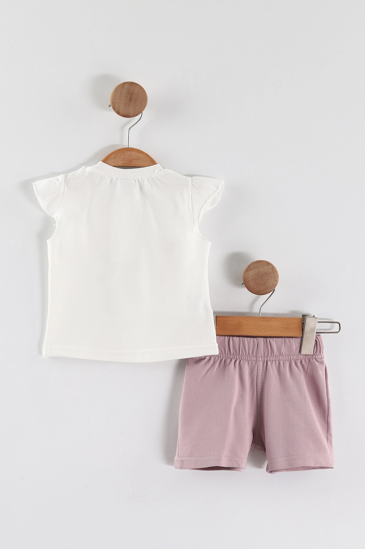 Lila (6-24 Ay)Dondurma Baskılı Kol Fırfırlı Kız Bebek Takım 467653