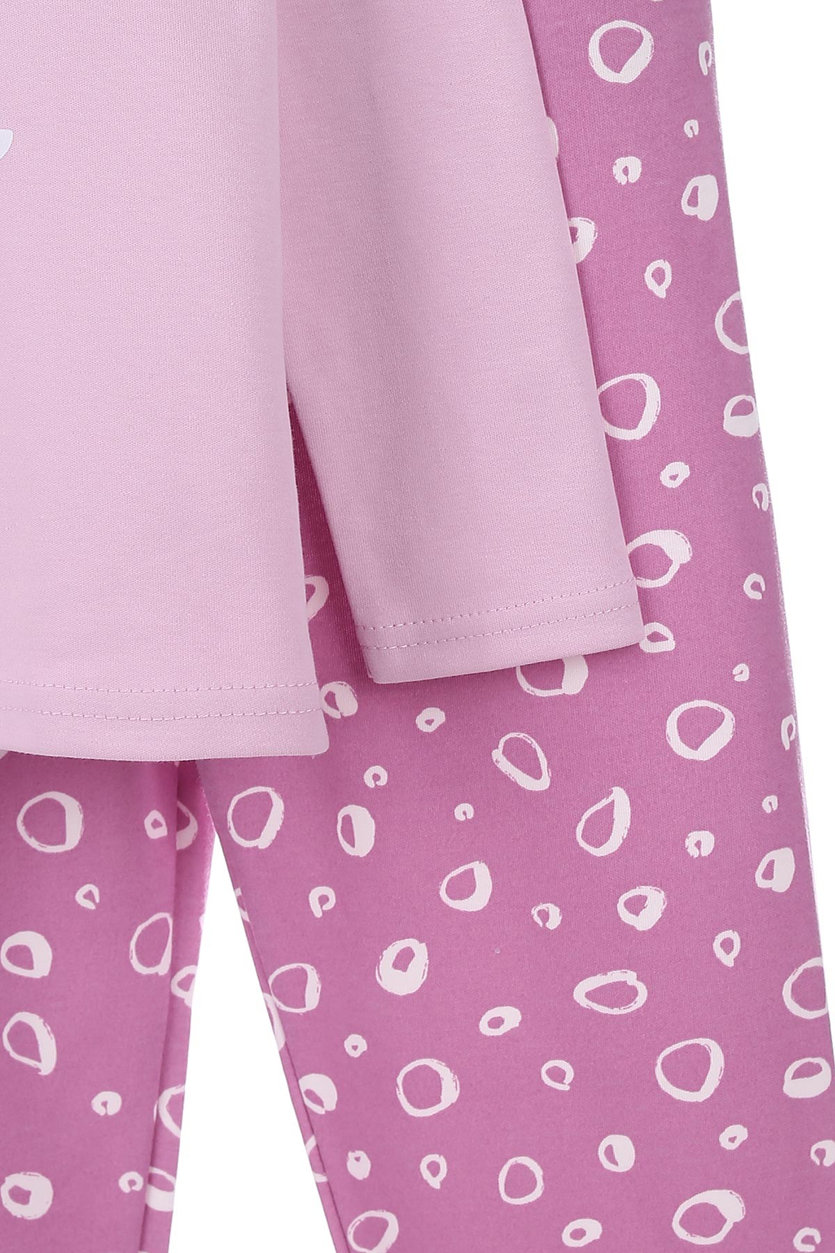 Lila (7-10 Yaş) Çiçekli Kız Baskılı Kız Çocuk Pijama takım 165917