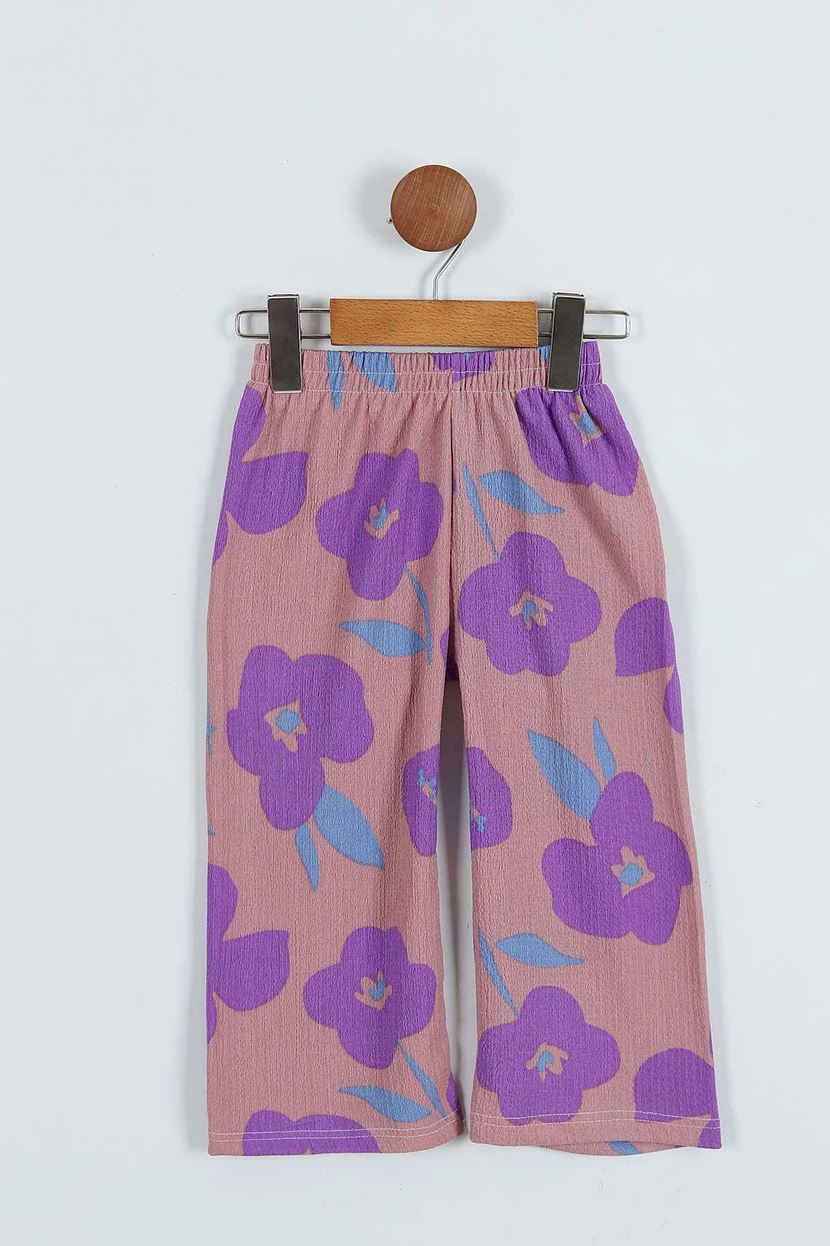 Lila (7-10 Yaş) Fırfırlı Desenli Kız Çocuk Takım 272512