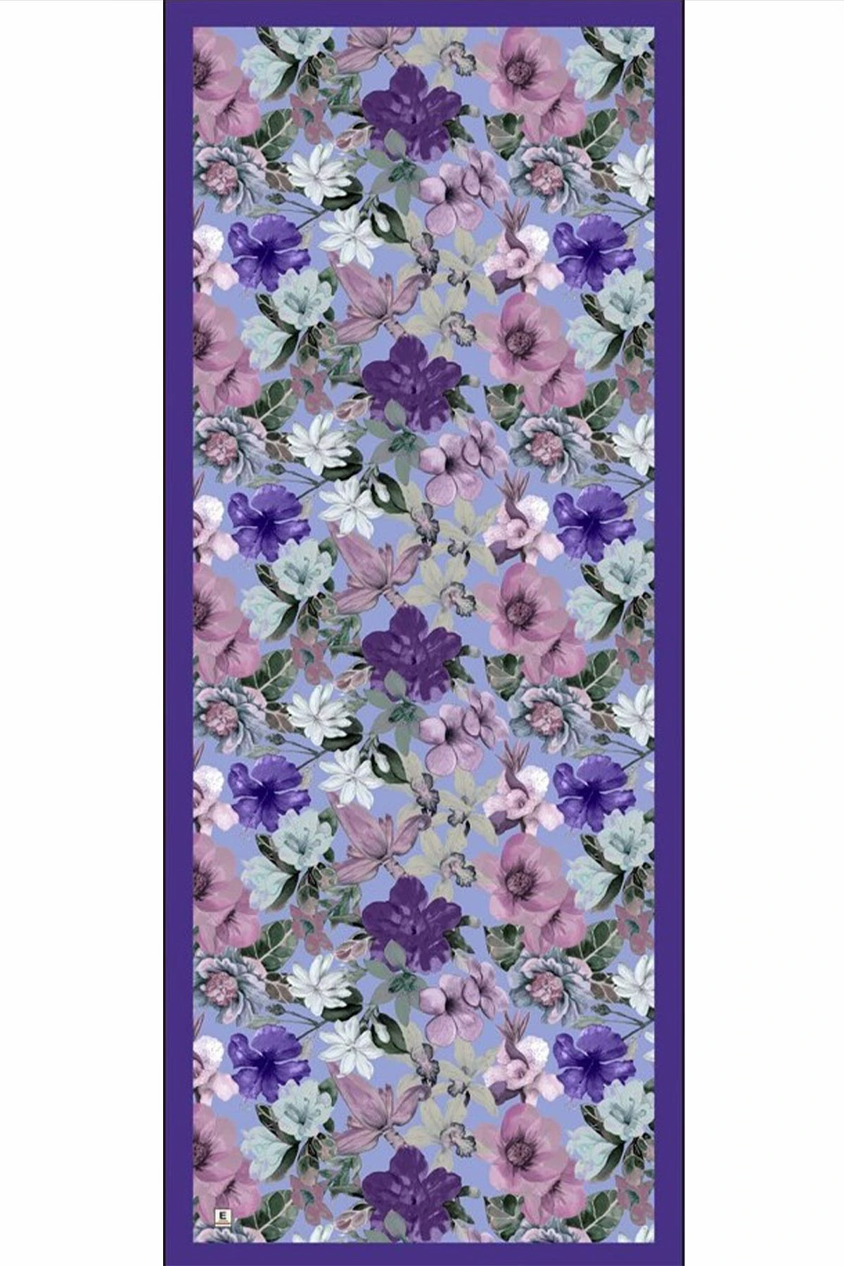 Lila 70x180 Cm Dijital Baskılı Botanik Desen Soft Şal 482161