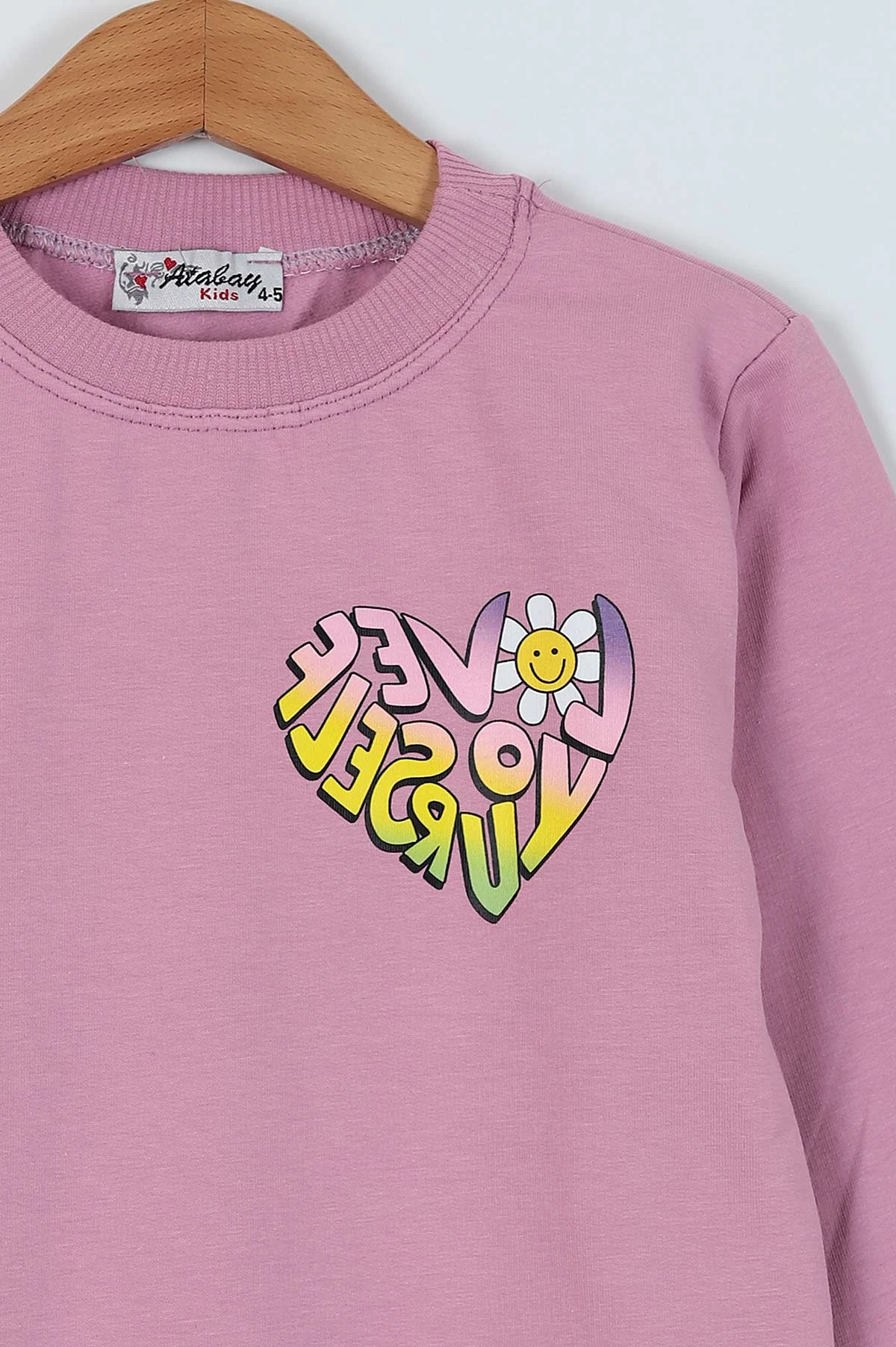 Lila (8-12 Yaş)  Baskılı Kız Çocuk Sweat 236179
