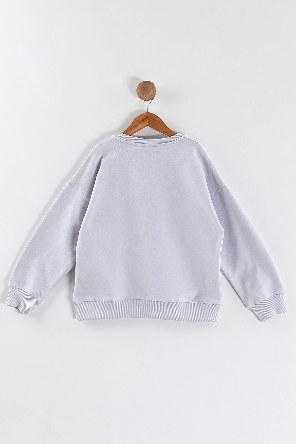 Lila (9-12 Yaş)Önü Taşlı Kız Çocuk Sweatshirt 432949
