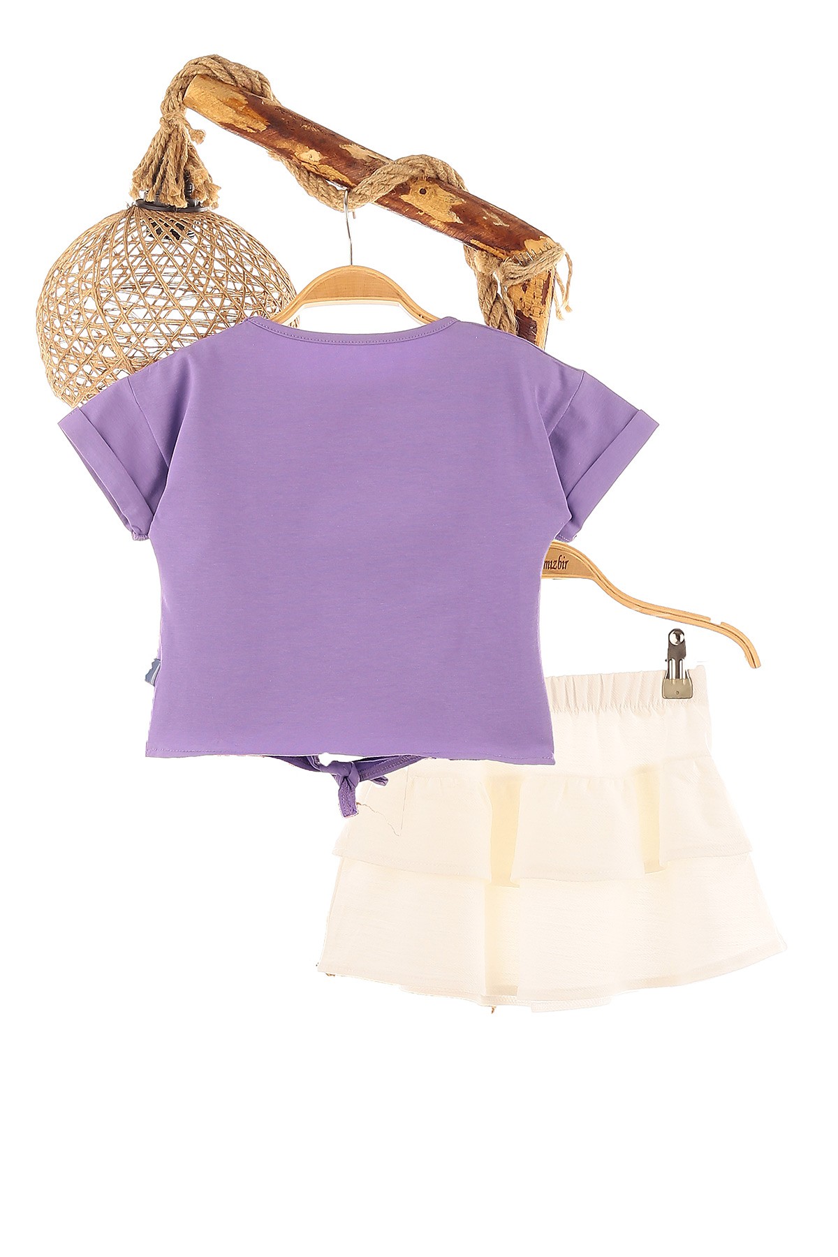 Lila (9-24 Ay) Çiçek Papatya Baskılı Kız Bebe Takım 159614