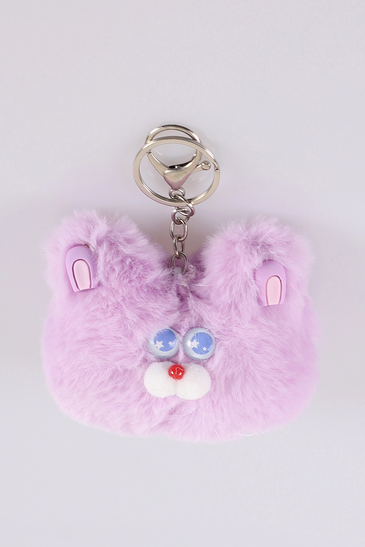 Lila Ayıcık Figürlü Peluş Anahtarlık&Çanta Süsü 404654