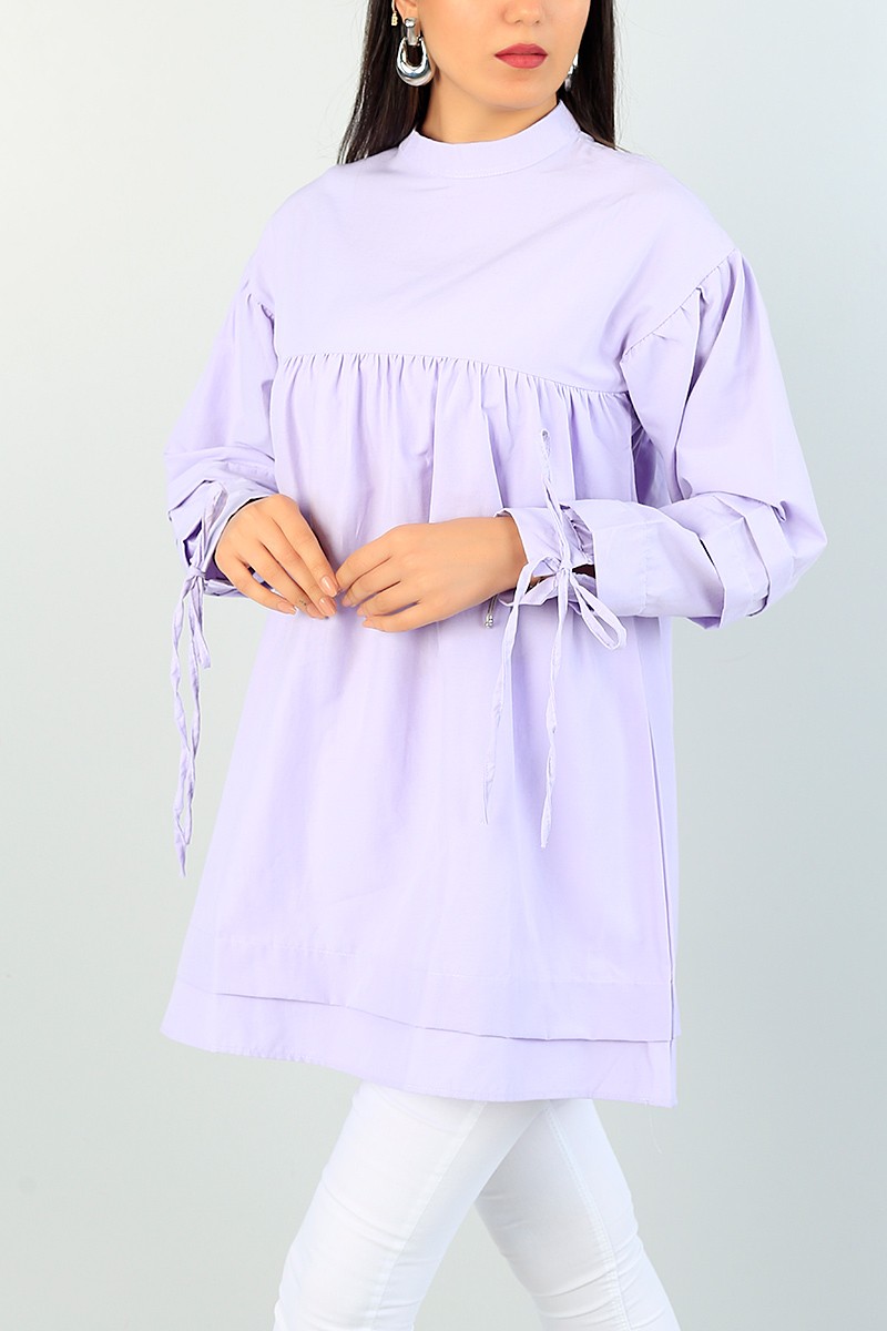 Lila Bağlamalı Kol Tunik 71863