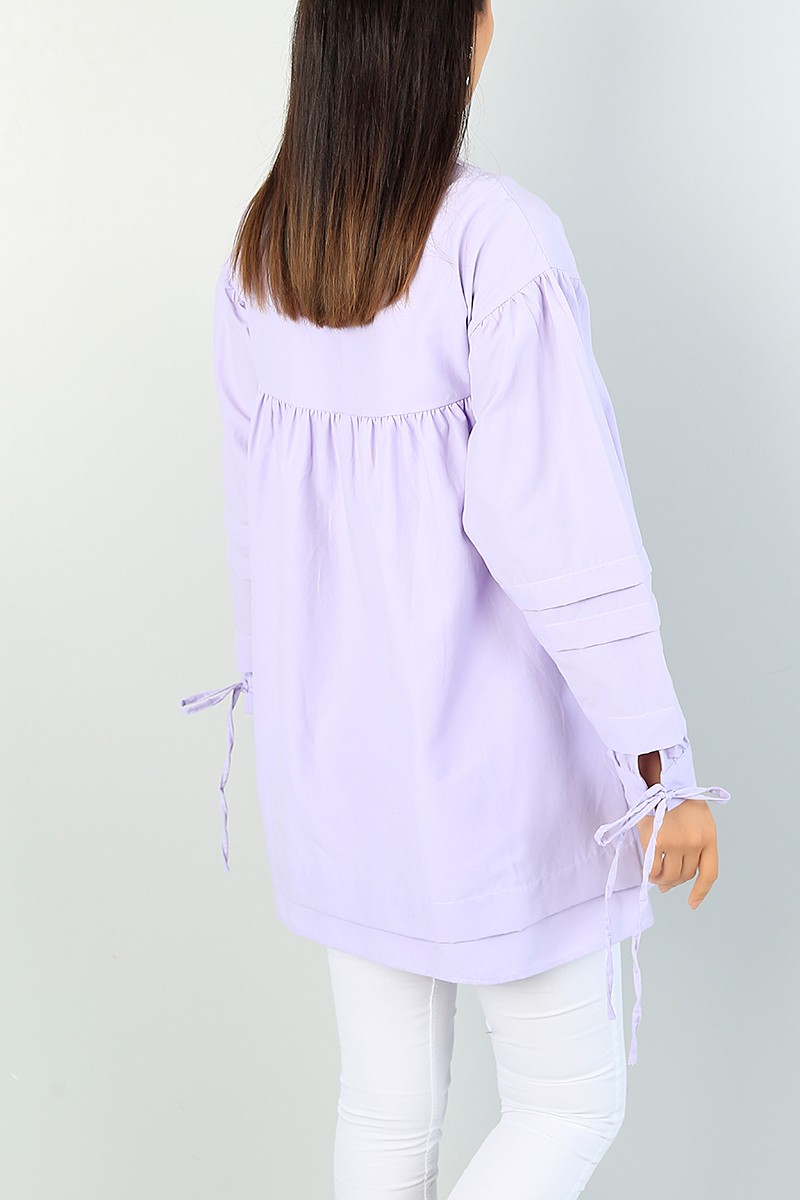 Lila Bağlamalı Kol Tunik 71863