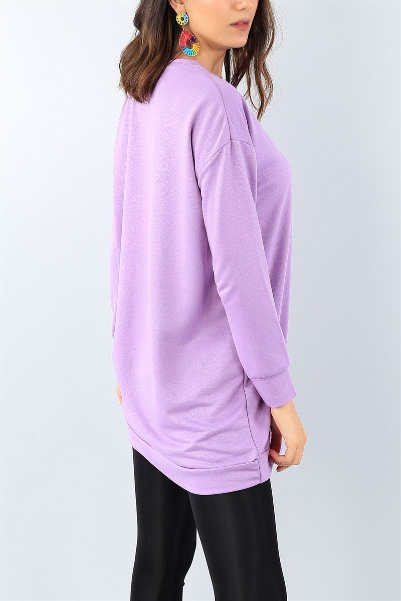 Lila Baskılı Tunik 39045