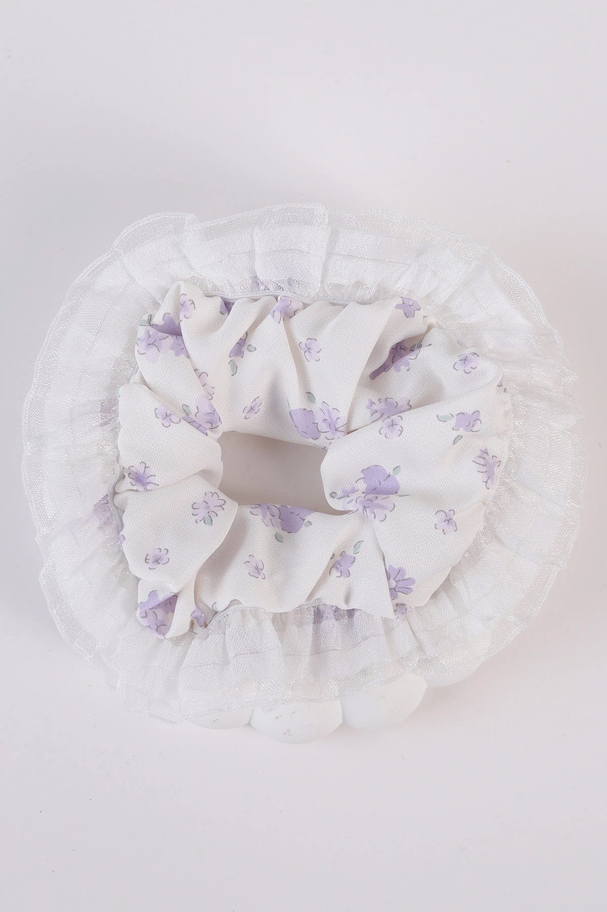 Lila Çiçek Baskılı Simit Toka 486172