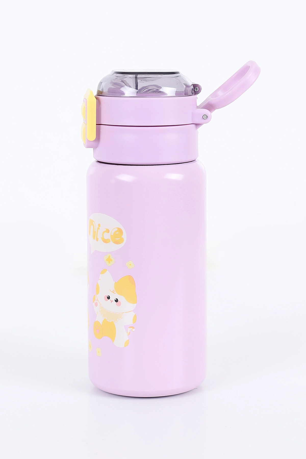 Lila Çift Ağızlı Pipetli Çelik Termos-Matara 520 Ml 393156