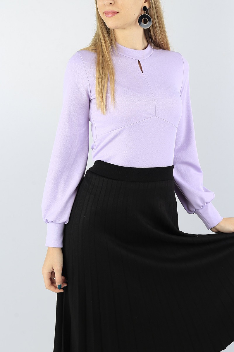 Lila Damla Yaka Bluz 54047