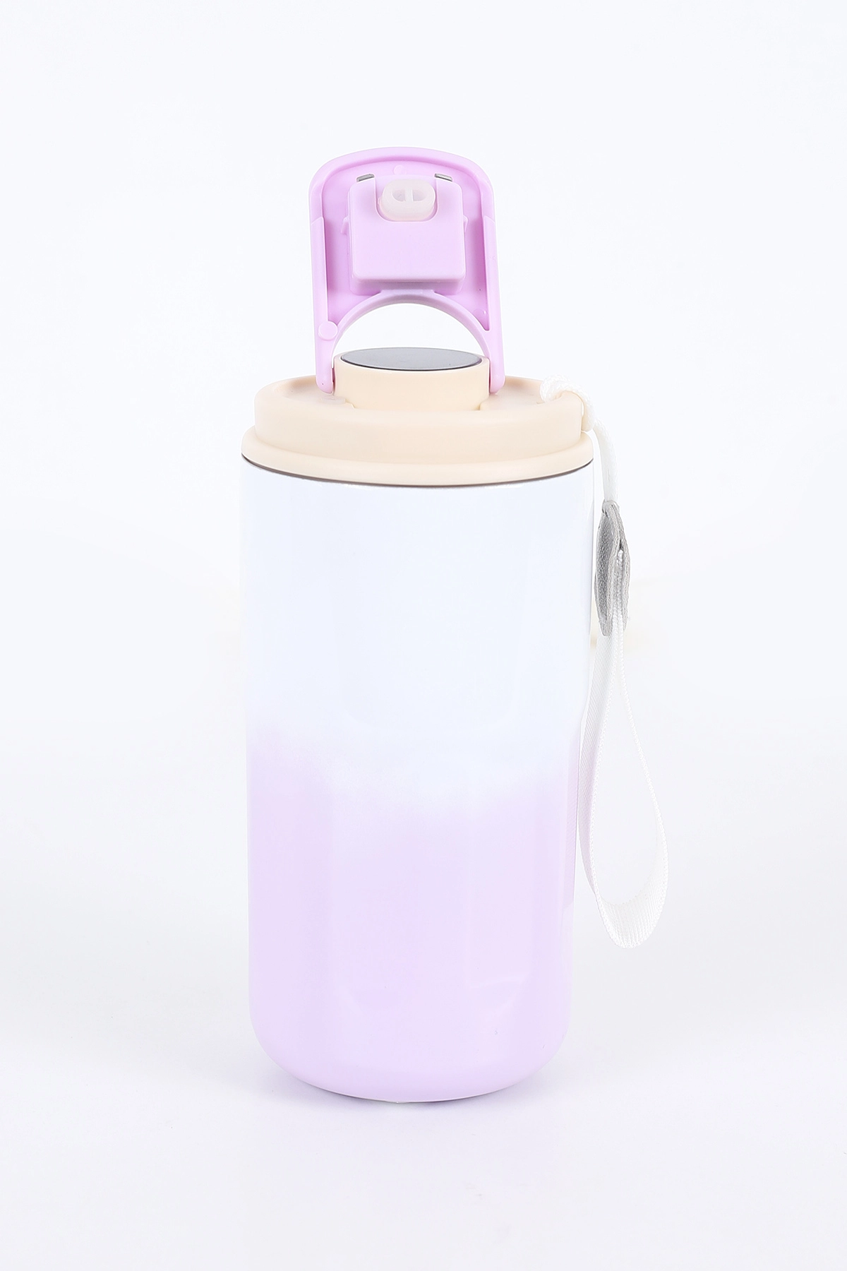 Lila Dijital Derece Göstergeli Çelik Termos-Matara 420 Ml 393133