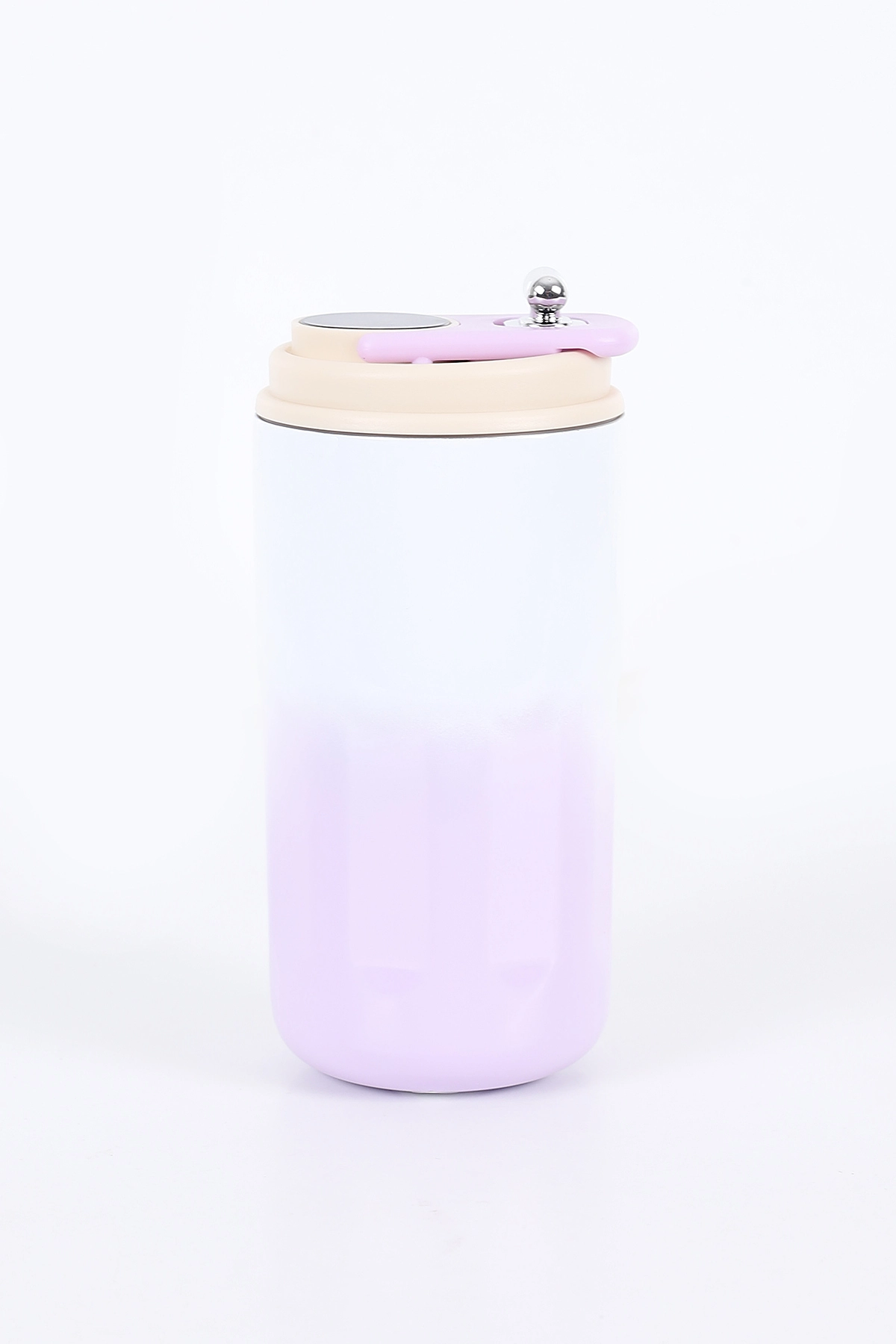 Lila Dijital Derece Göstergeli Çelik Termos-Matara 420 Ml 393133