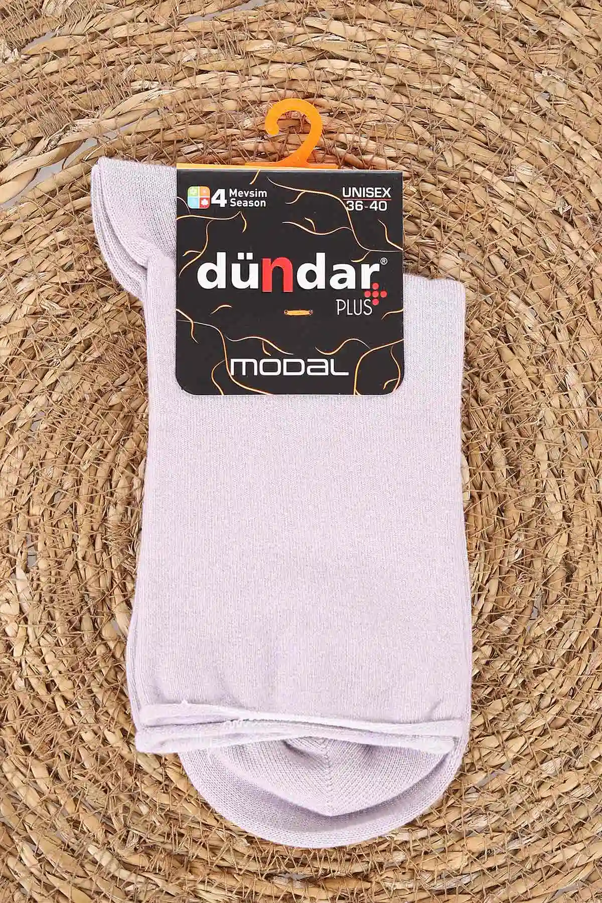 Lila Dört Mevsim Kadın Modal Lastiksiz Çorap (36-40) 477019