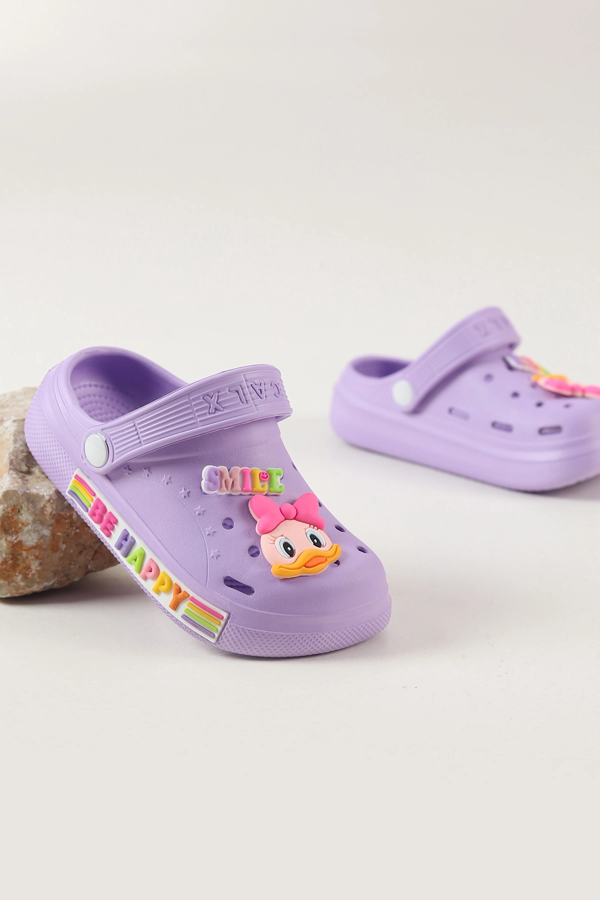 Lila Figürlü Kız Çocuk Sandalet 462460