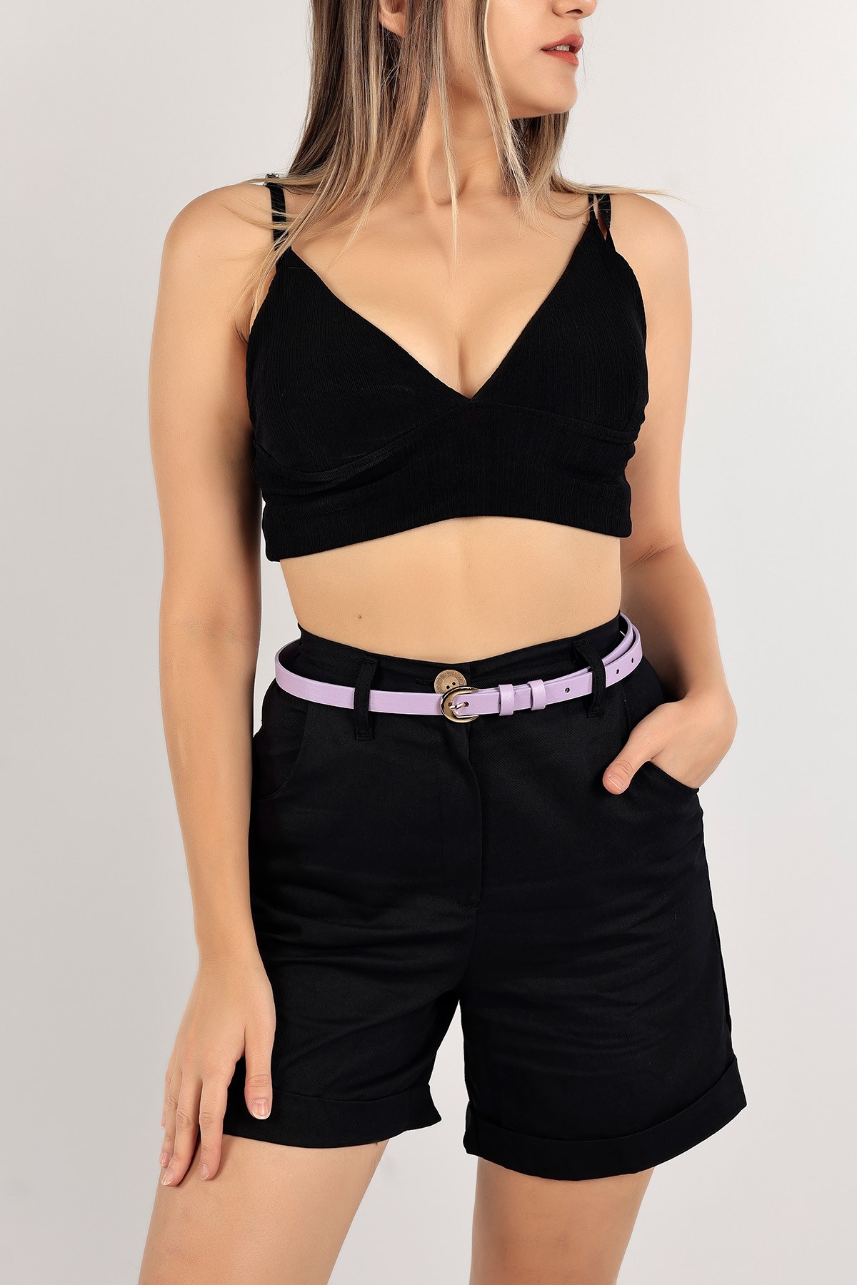 Lila Gold Tokalı İnce Kemer 118209