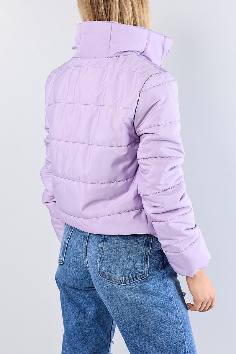 Lila İçi Dolumlu Bayan Mont 81062