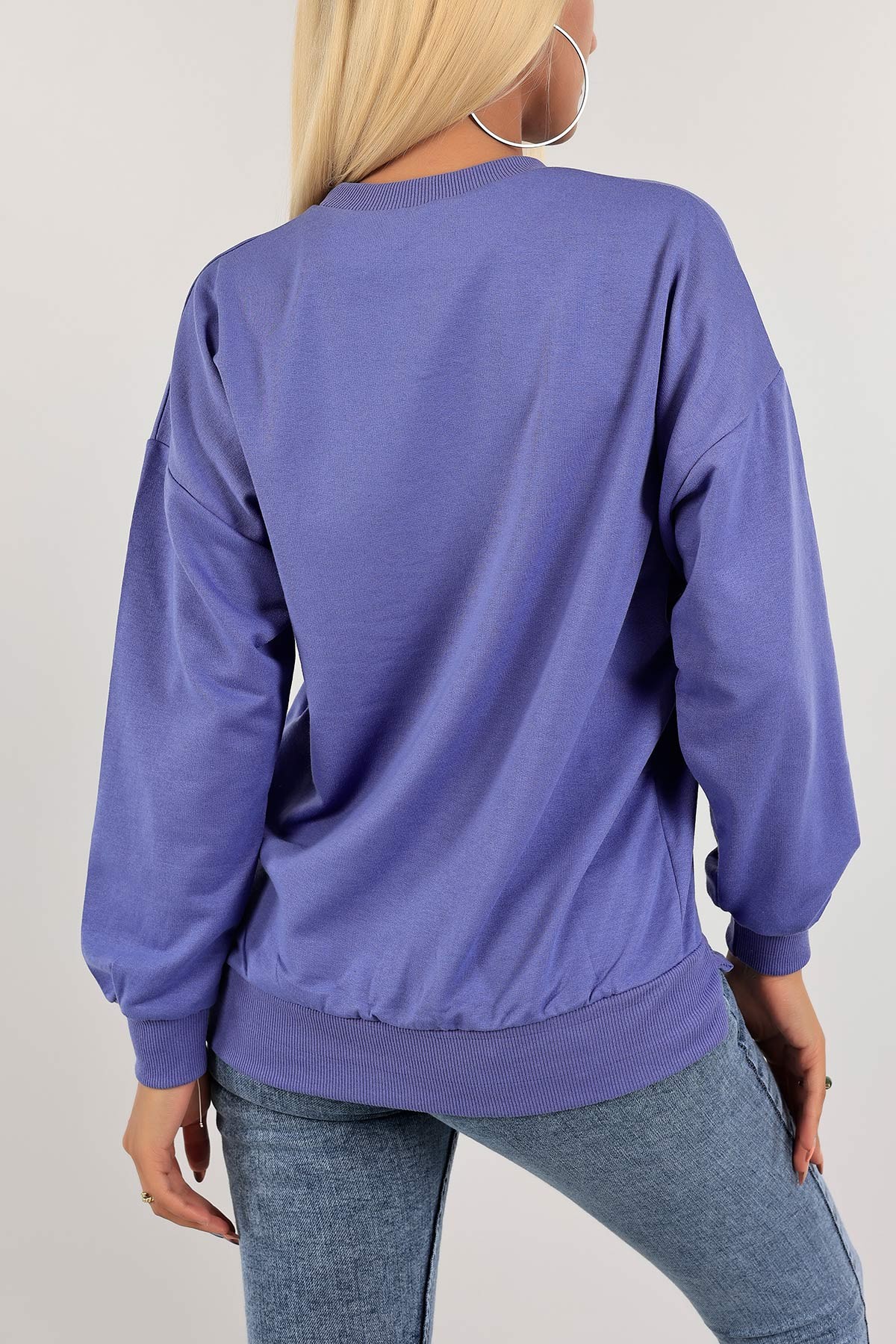 Lila İki İp Bayan Sweat 126649
