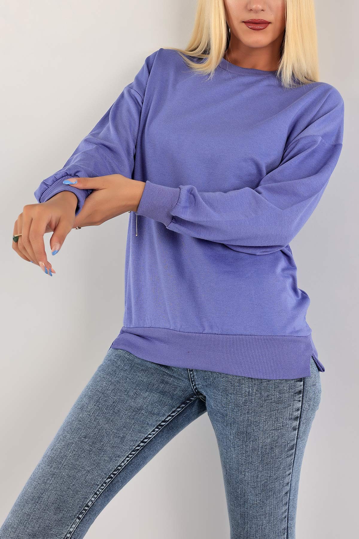 Lila İki İp Bayan Sweat 126649