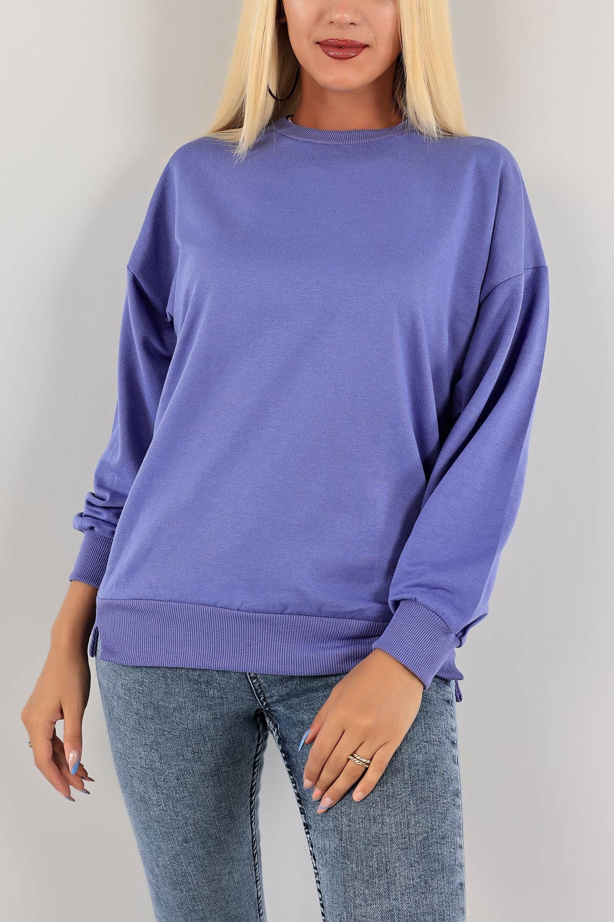 Lila İki İp Bayan Sweat 126649