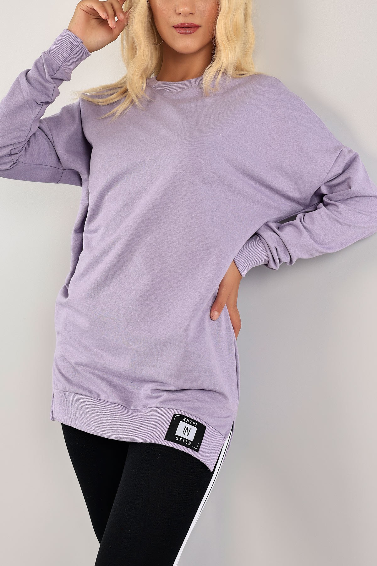 Lila İki İp Bayan Sweat 128887