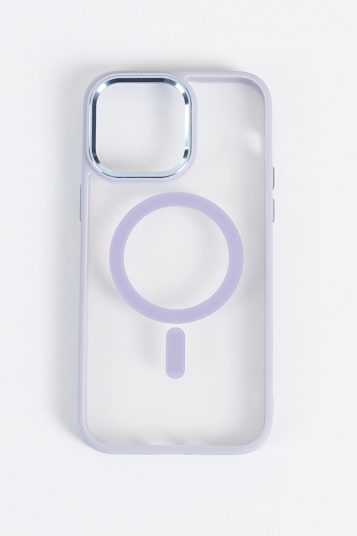 Lila İPhone 14 Pro Max Uyumlu Krom Magsafe Serisi Soft Tpu Slikon Telefon Kılıfı 349207