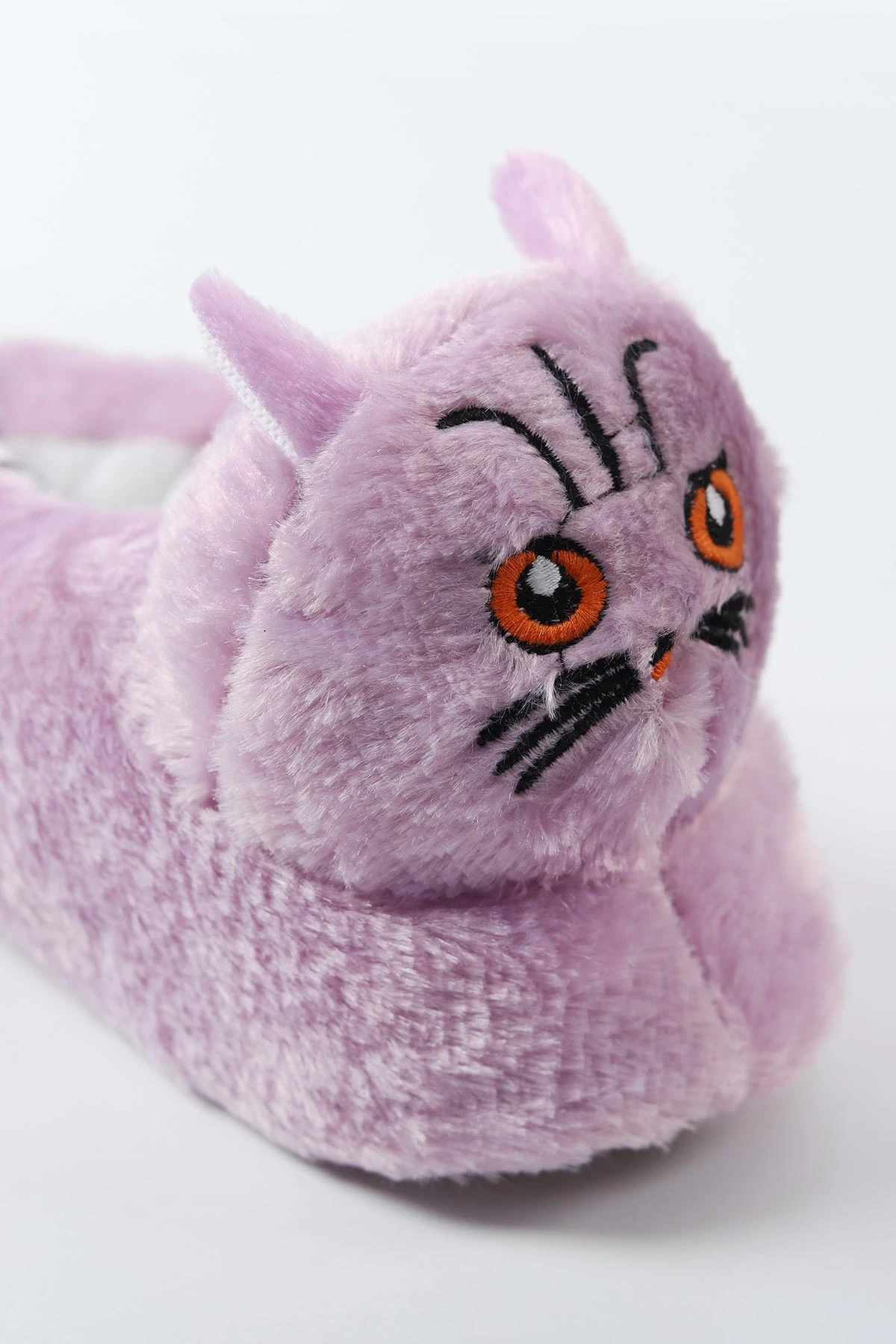 Lila Kedi Figürlü Peluş Kadın Panduf 490434