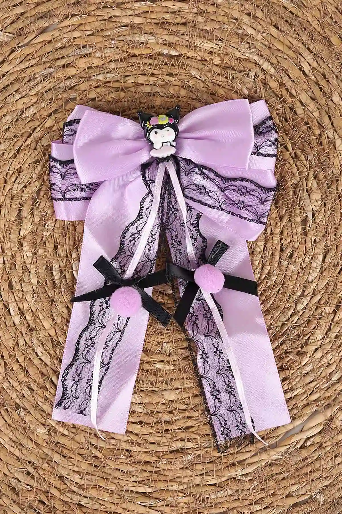 Lila Kuromi Figürlü Fiyonk Model Pens Toka 473835