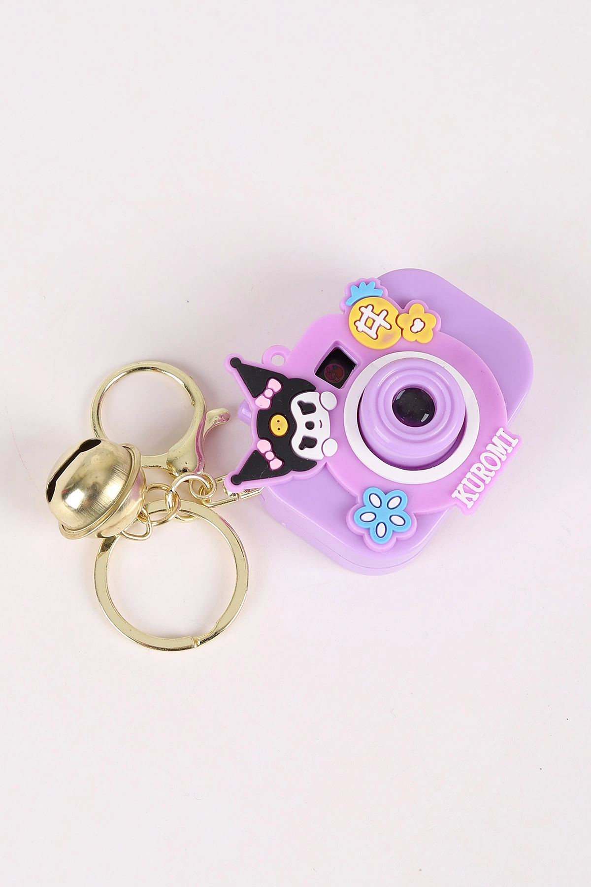 Lila Kuromi Figürlü Oyuncak Projeksiyonlu Fotoğraf Makinesi Anahtarlık ve Çanta Süsü 473928