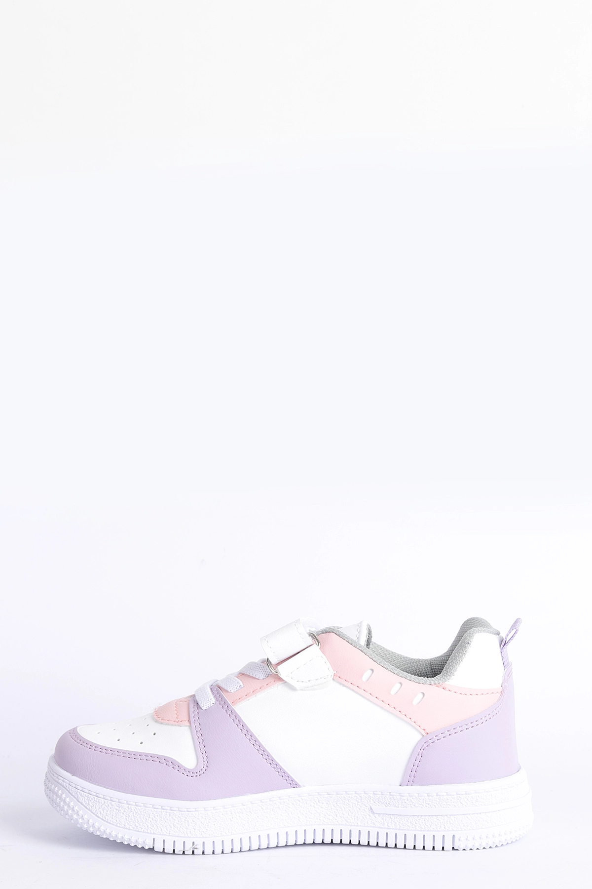 Lila Pembe (31-35 Filet ) Z Nakışlı Kalın Topuk  Cırtlı Kız Çocuk Spor Ayakkabı 320788