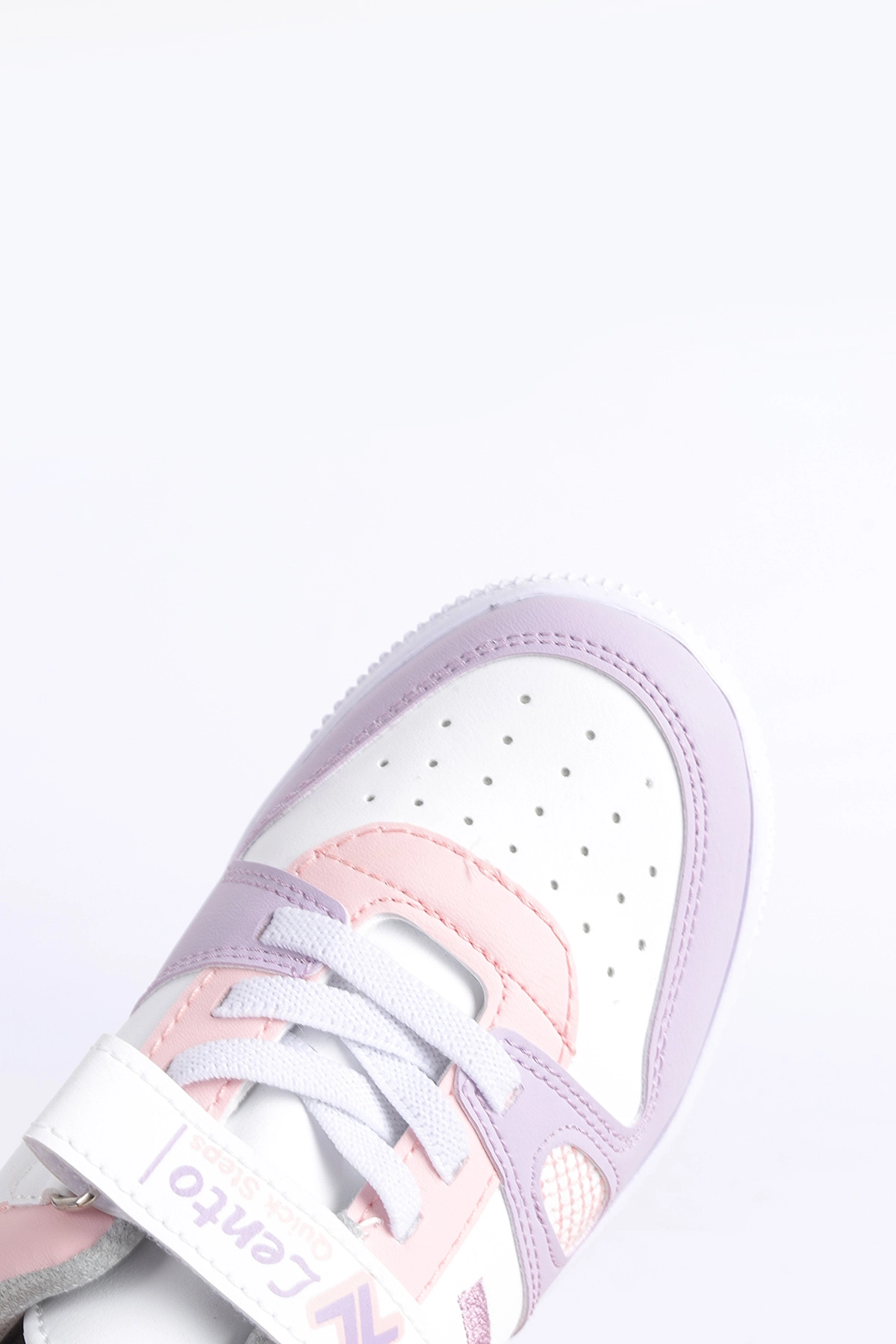 Lila Pembe (31-35 Filet ) Z Nakışlı Kalın Topuk  Cırtlı Kız Çocuk Spor Ayakkabı 320788