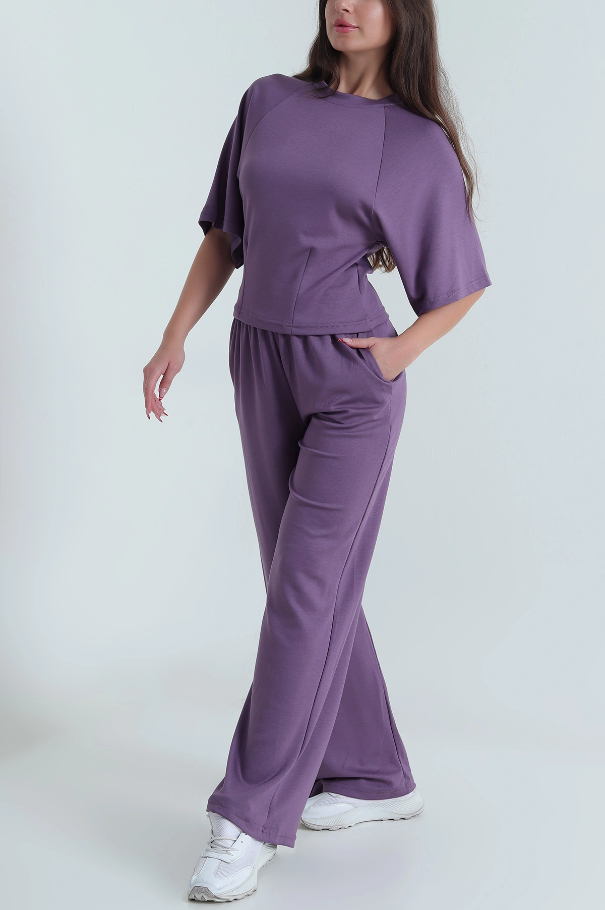 Lila Pensli Modal Kumaş Kadın İkili Takım 478266