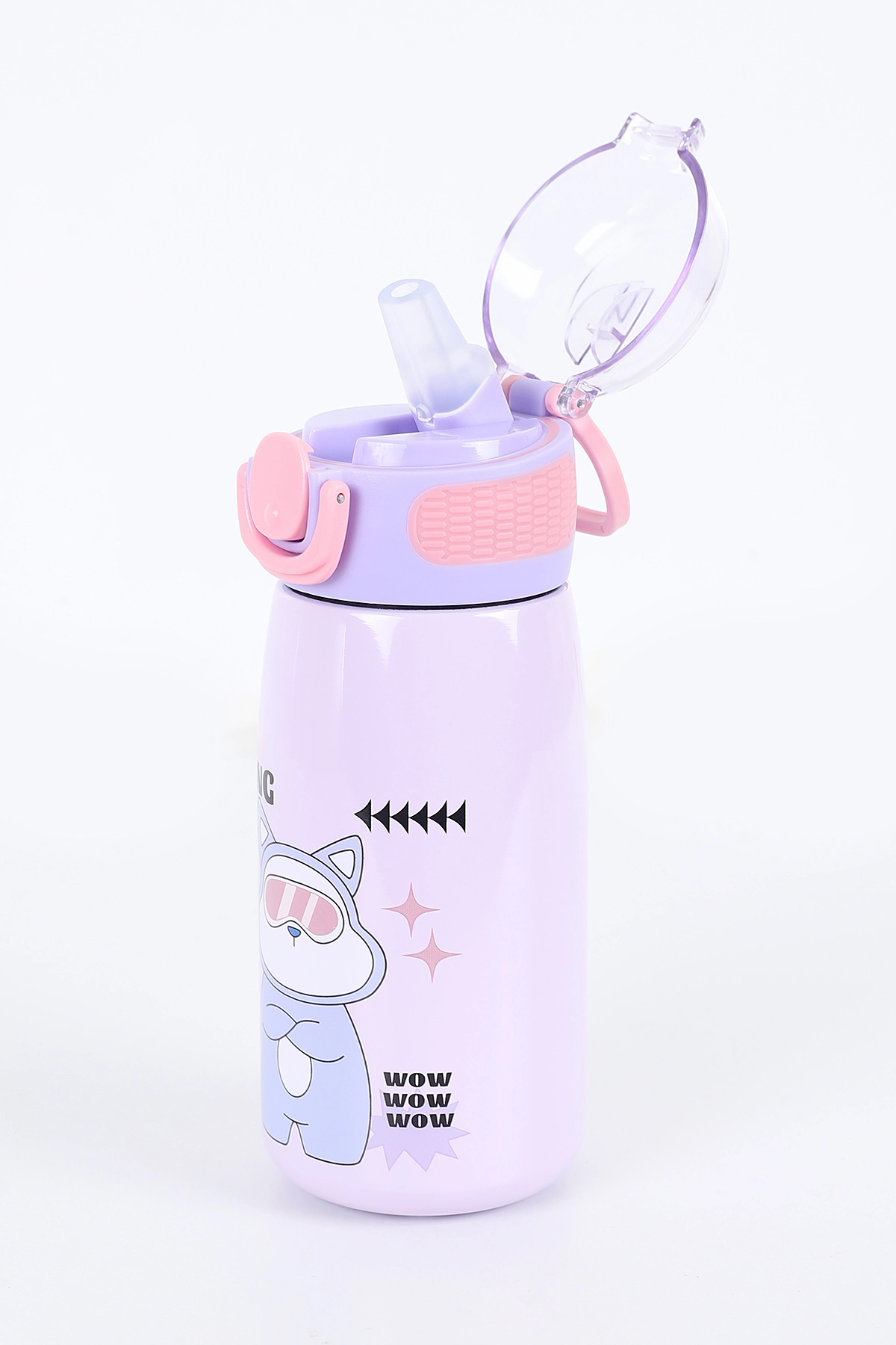 Lila Pipetli Çelik Termos-Matara 470 Ml 393141